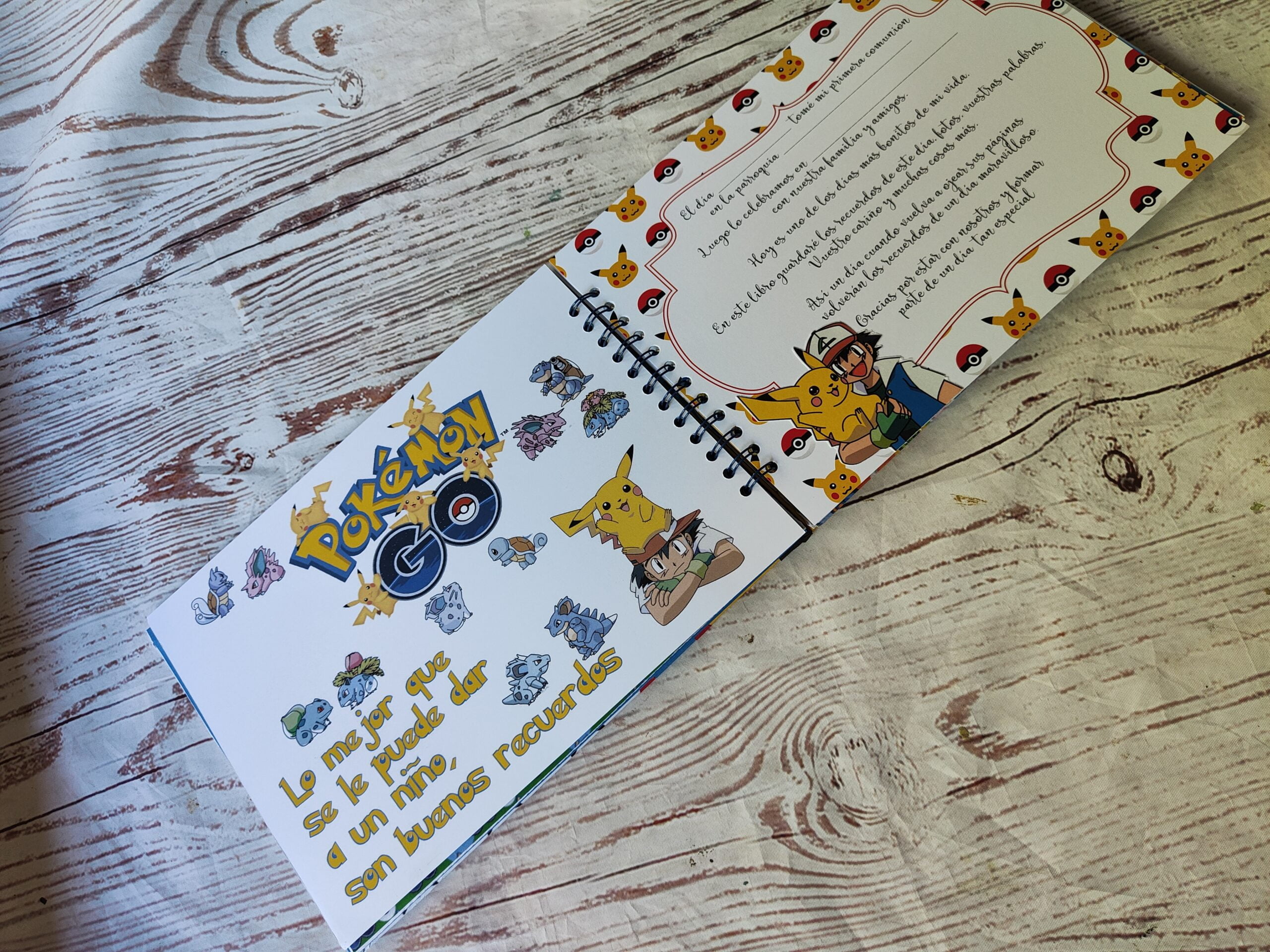Libro de firmas comunión Pokemon Libro de firmas comunión Pokemon