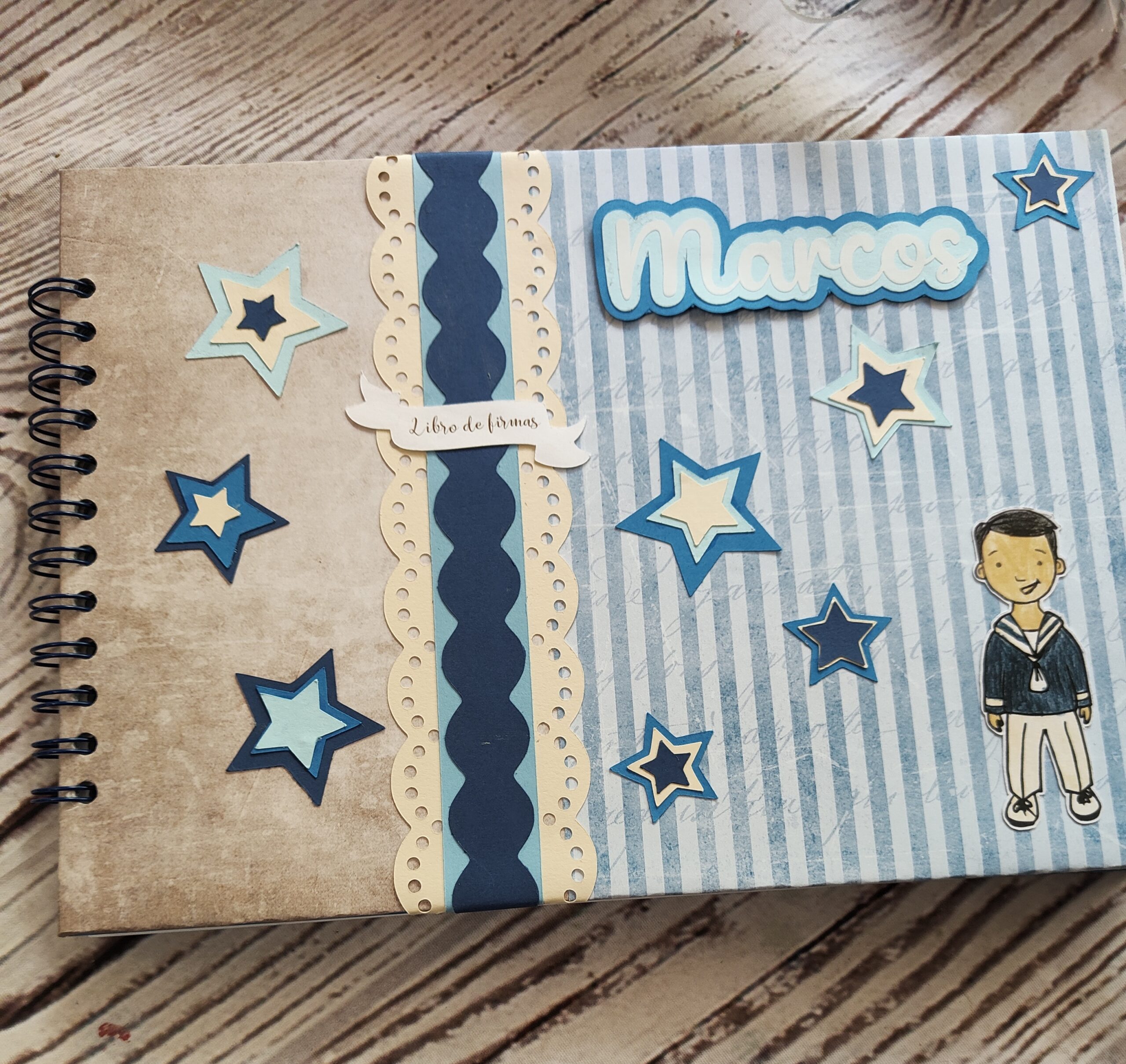 Libro de firmas comunión azul Libro de firmas comunión azul