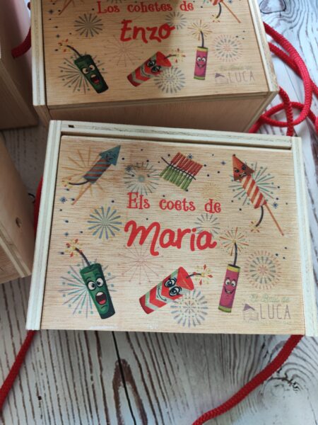 Caja cohetes personalizada pequeña Petardos divertidos