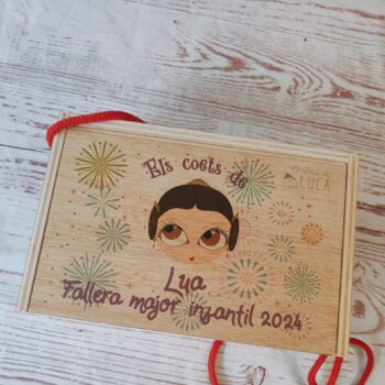 Caja cohetes, personalizada grande Xiqueta meua