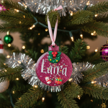 Bola de Navidad resina con detalles navideños