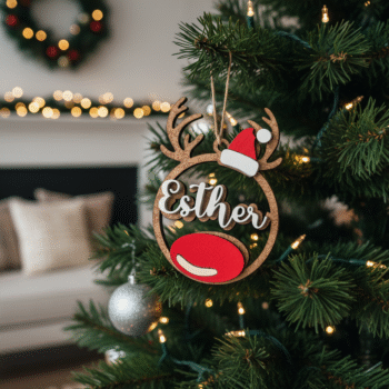 Bola de madera personalizada reno pequeño