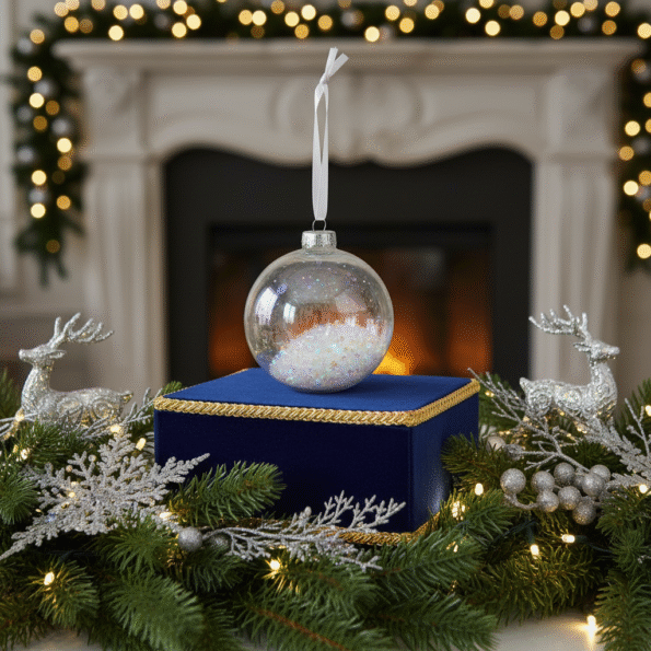 Bola de Navidad 8 cm Transparente cristal