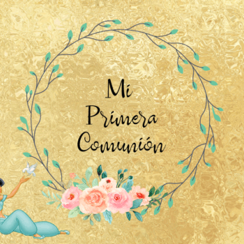 Libro de comunión Aladín, fotos y firmas